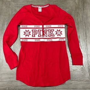 RED PINK PAJAMA DRESS